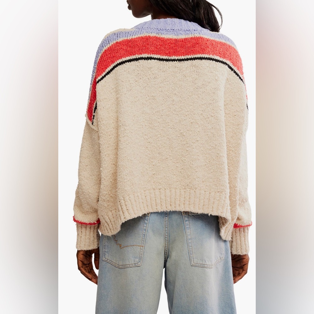 Free People NWT Fast Lane Oversized Sweater size large - Picture 4 of 4